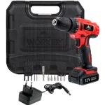Parafusadeira Furadeira Elétrica 12V 13 Peças Bivolt pfw 012 Worker - Imagem 2