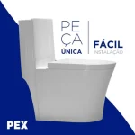 Vaso Sanitário Monobloco Pex Nero Produzido Em Cerâmica - Imagem 4