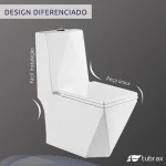Vaso Sanitário Monobloco Completo – Caixa Acoplada Tubrax modelo Diamante Tubrax - Imagem 6