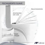 Vaso Sanitário Monobloco Completo – Caixa Acoplada Tubrax modelo Diamante Tubrax - Imagem 4