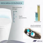 Vaso Sanitário Monobloco Completo – Caixa Acoplada Tubrax modelo Diamante Tubrax - Imagem 3