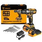 Parafusadeira Furadeira 3/8 Pol. 20V com 2 Baterias Carregador e Maleta com Acessórios – DEKO-DKCD20XL01-S3